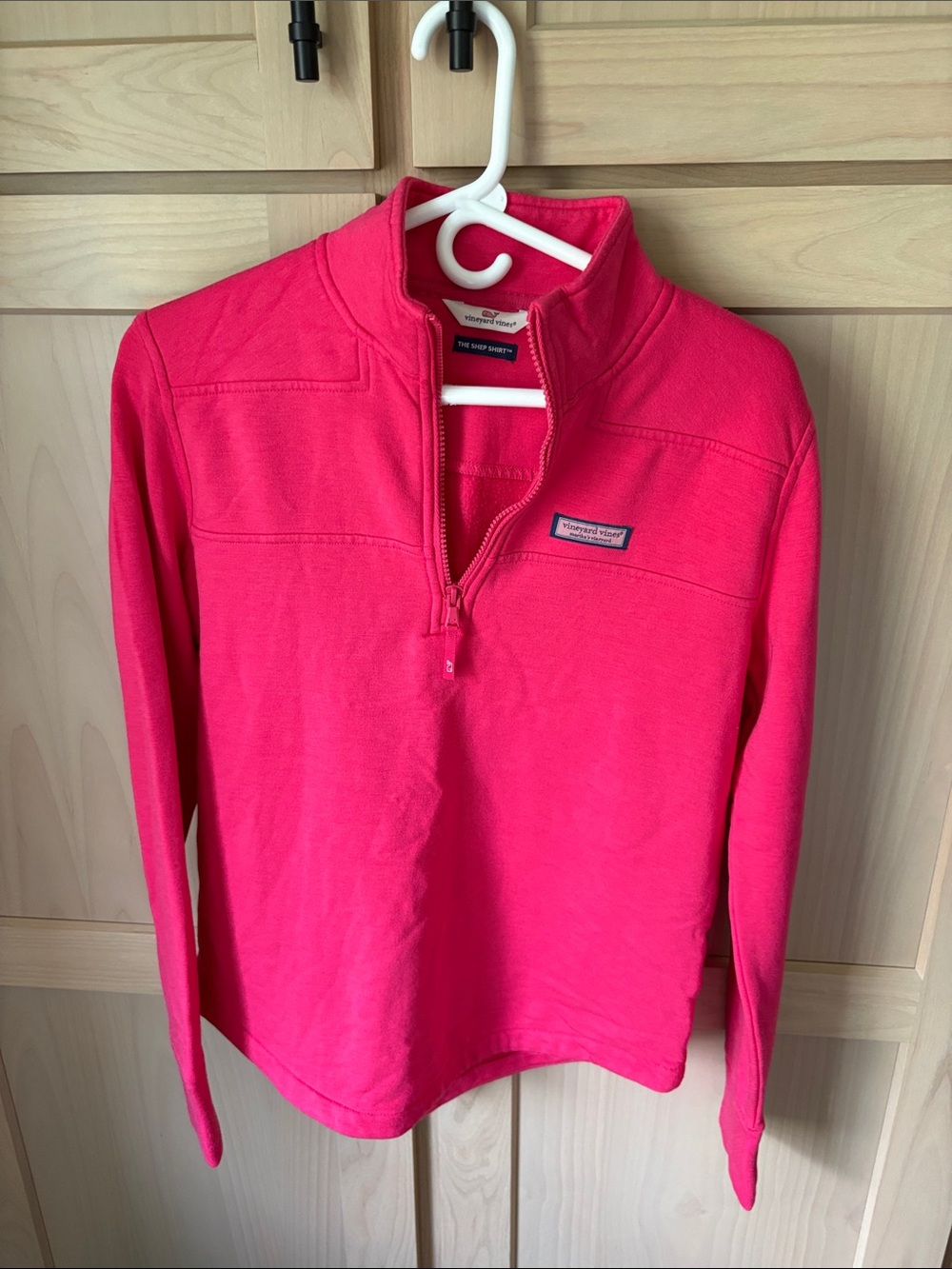 Vineyard Vines Hot Pink Shep Shirt Quarter-Zip Pullover